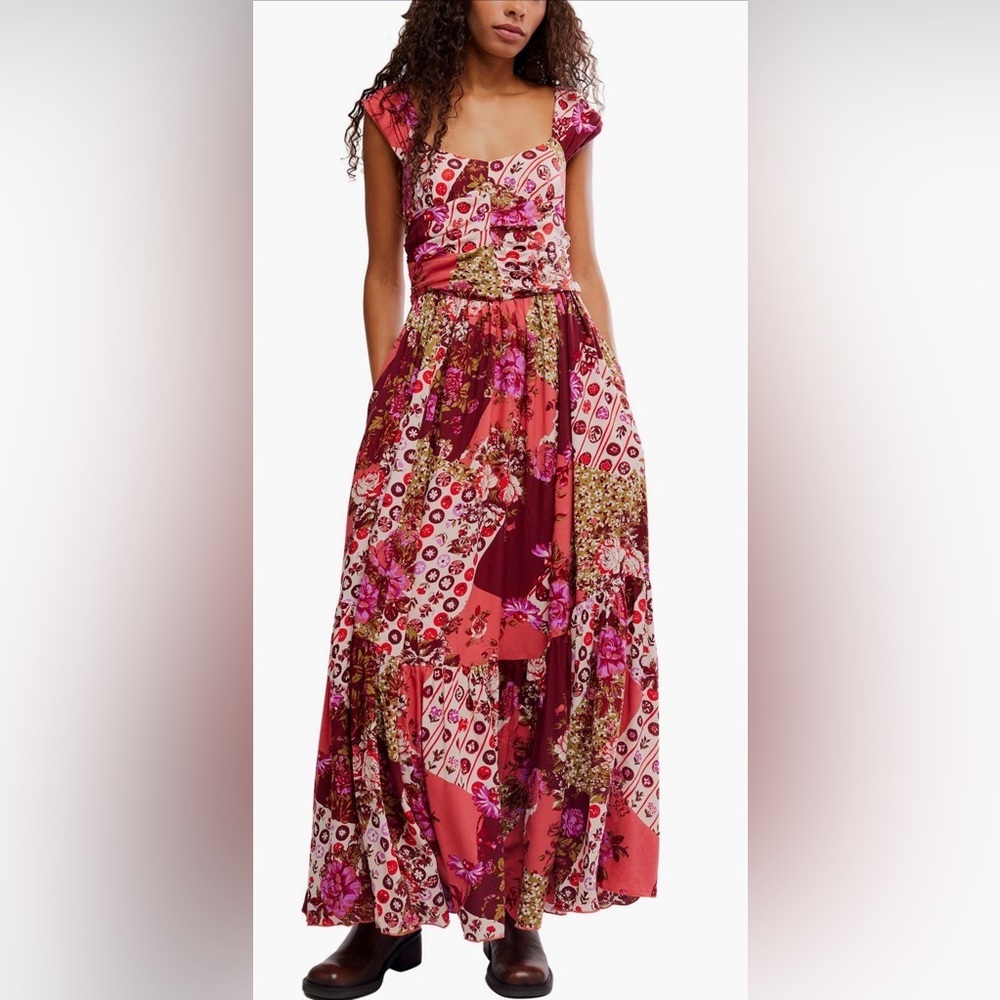Free People Sasha Maxi NWOT strawberry combo - Picture 6 of 7